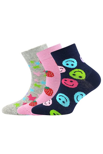ponožky Dedotik - mix holka (Velikost 20-24 (14-16), 3 pár)