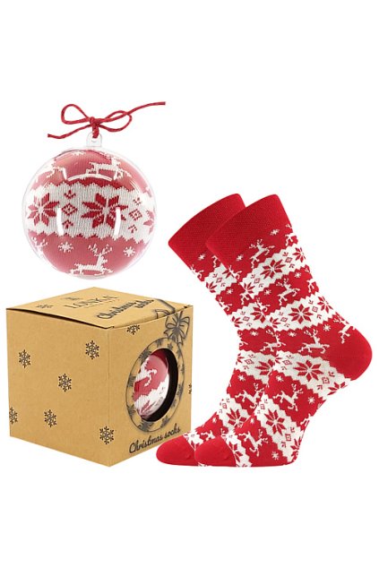 ponožky Elfi - červená (Velikost 27-32 (18-21), 1 pár)