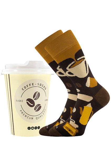 ponožky Coffee - vzor 4 (Velikost 38-41 (25-27), 1 pár)