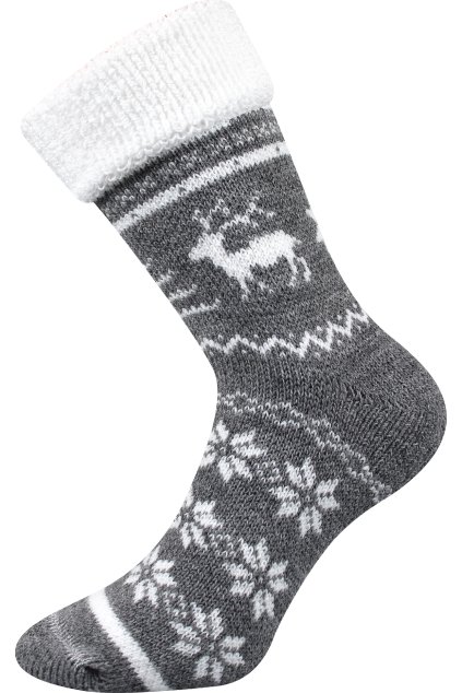 ponožky Norway - šedá melé (Velikost 35-38 (23-25), 1 pár)