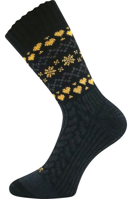 ponožky Veltra - černá-žlutá (Velikost 35-38 (23-25), 1 pár)