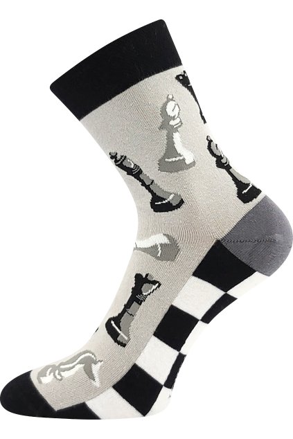 ponožky Devive - šachy (Velikost 39-42 (26-28), 3 pár)