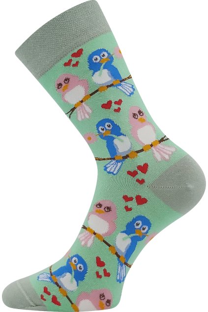 ponožky Devive - ptáčci (Velikost 35-38 (23-25), 3 pár)