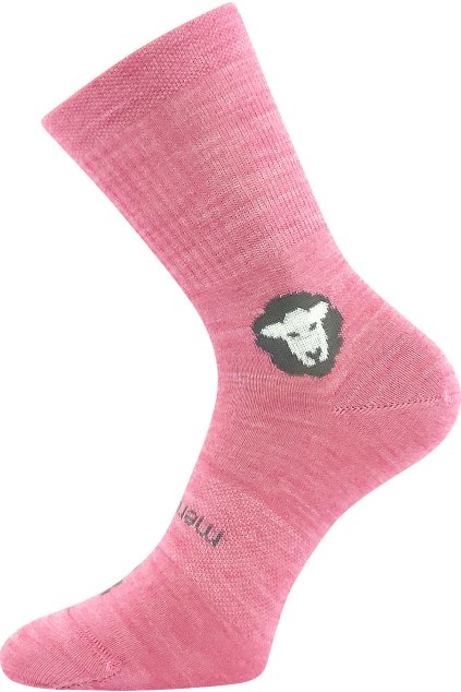 ponožky Barefootik merino - růžová (Velikost 20-24 (14-16), 3 pár)