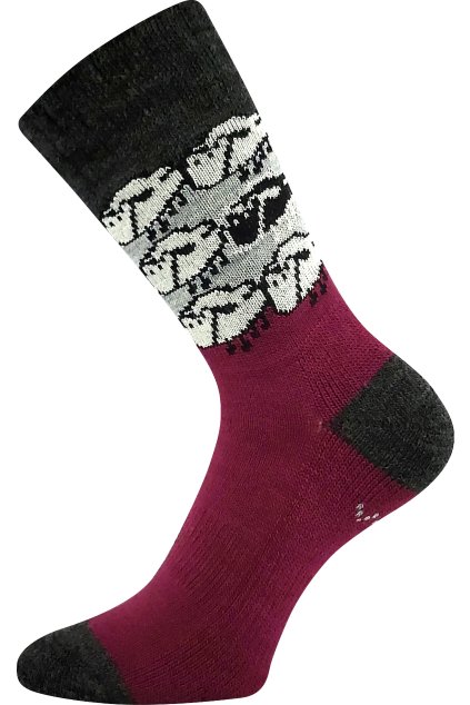 ponožky Kaikoura - fuxia (Velikost 35-38 (23-25), 1 pár)