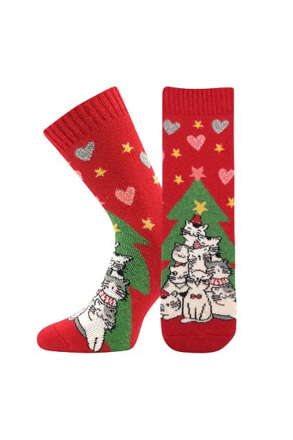 ponožky Emily - červená (Velikost 35-38 (23-25), 1 pár)