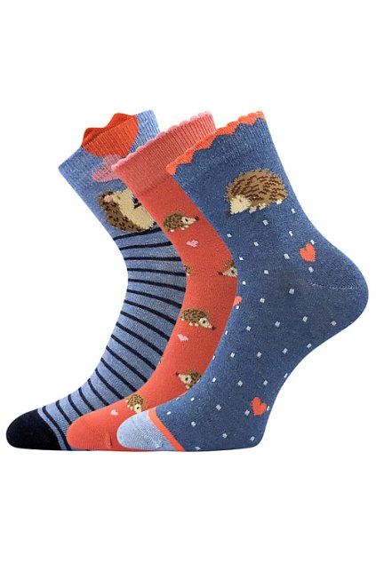 ponožky Leyka - mix B (Velikost 35-38 (23-25), 3 pár)