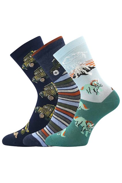 ponožky 057-21-43 17/XVII - mix kluk (Velikost 20-24 (14-16), 3 pár)