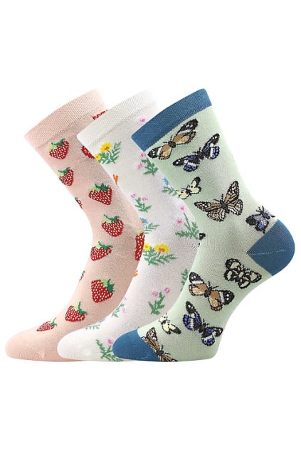 ponožky 057-21-43 17/XVII - mix holka (Velikost 20-24 (14-16), 3 pár)