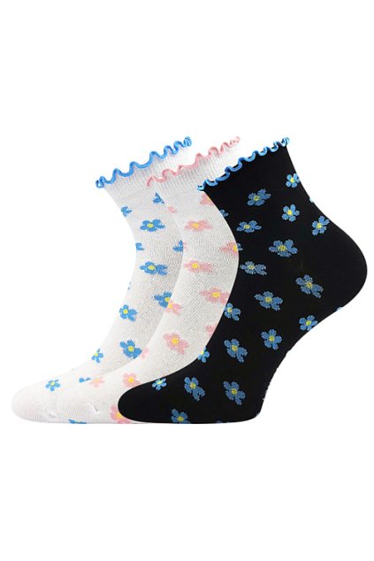 ponožky Sophinka - mix kytky (Velikost 30-34 (20-22), 3 pár)