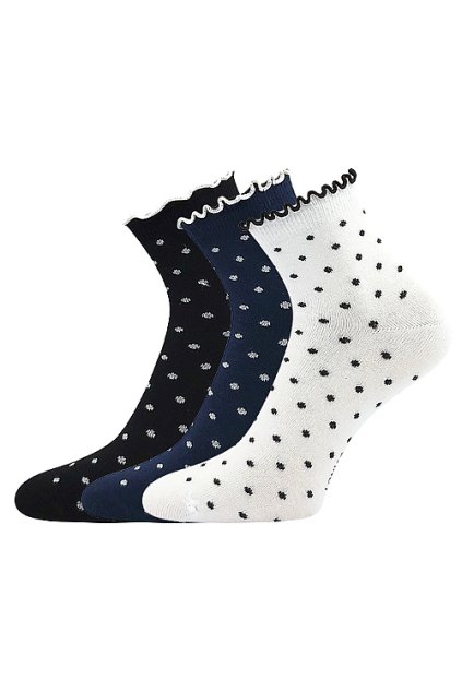 ponožky Sophia - mix puntíky (Velikost 35-38 (23-25), 3 pár)