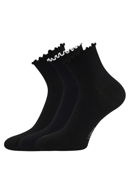 ponožky Sophia - mix černá (Velikost 35-38 (23-25), 3 pár)