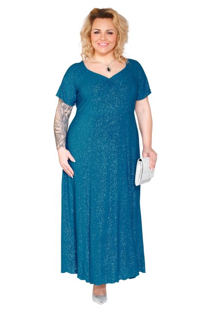 velmi lichotive spolecenske saty pro plnostihle