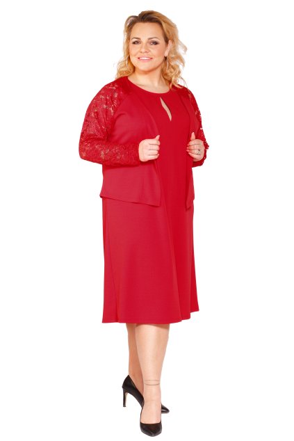 kabatek s krajkovymi rukavy