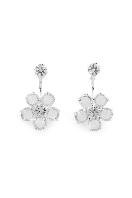 Náušnice jablonecká bižuterie květ L360040 (Varianta 2 crystal)