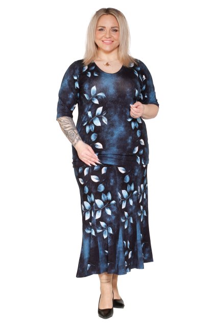 dilova sukne listky na modre zdena