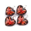 Skleněný přívěsek srdce 21 x 21 mm  L9100716
