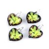 Skleněný přívěsek srdce 21 x 21 mm  L9100716