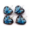 Skleněný přívěsek srdce 21 x 21 mm  L9100716