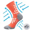 kompresní ponožky Finish - lososová