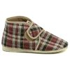 Pegres 1036 kárované dámské kotníkové papuče