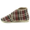 Pegres 1036 kárované dámské kotníkové papuče