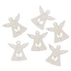Anděl dřevěný na kolíčku 3 cm, bílý, 6 ks