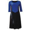 XÉNIE šaty 3 4 rukáv modrá