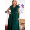 Luiza - společenské maxi šaty  Karko zelené