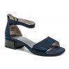 Jana 8-28261-20 modré dámské sandály na podpatku šíře H