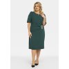 Elegantní tužkové šaty s ozdobnou sponou ARMIDA lahvově zelená