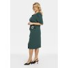 Elegantní tužkové šaty s ozdobnou sponou ARMIDA lahvově zelená