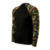 Camouflage LS Triko unisex Single Jersey, 100 % bavlna (Barva camouflage gray, Velikost - cisla,pismena XS)