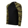 Camouflage LS Triko unisex Single Jersey, 100 % bavlna (Barva camouflage gray, Velikost - cisla,pismena XS)