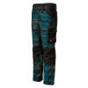 Vertex Camo Pracovní kalhoty pánské Plátnová vazba, 65 % polyester, 35 % bavlna, nešpinivá úprava, 100 % polyamid (Barva camouflage petrol, Velikost - cisla,pismena 58)