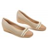 Piccadilly 143203-1 béžové dámské lodičky na klínu
