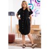 Agnes - Košilové šaty s páskem Karko černé