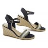 Tamaris 1-28329-42 navy dámské sandály na klínku
