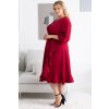 Iris -Zavinovací šaty s volánem Karko bordó