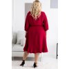 Iris -Zavinovací šaty s volánem Karko bordó