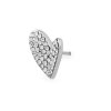 Náušnice z nerezové oceli s broušenými kamínky srdce L370230