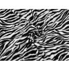 Samet imitace zvířecí kůže zebra L920068