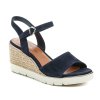 Tamaris 1-28360-44 navy dámské sandály na klínku