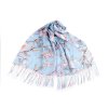 Letní šátek / šála s třásněmi květy 70x180 cm L620075