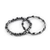 Náramek pružný hematitový, unisex L370507 (Varianta 1 šedá hematit)