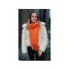Zimní šála / pléd buklé s třásněmi 65x190 cm L620153 (Varianta 1 béžová nejsv.)
