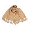 Šátek / šála jednobarevná s třásněmi 65x180 cm L870265 - skladem