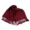 Šátek / šála jednobarevná s třásněmi 65x180 cm L870265 - skladem