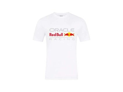 Volnočasové tričko Oracle Red Bull Racing v bílém provedení. Bavlněné tričko Red Bull doplněné velkým logem ORBR na přední straně.  Bavlna Unisex střih