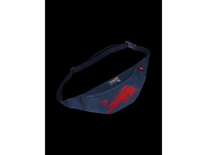 Stylová ledvinka Red Bull v provedení Red Bull Ring. Tmavě modrá ledvinka doplněná velkým logem býka.